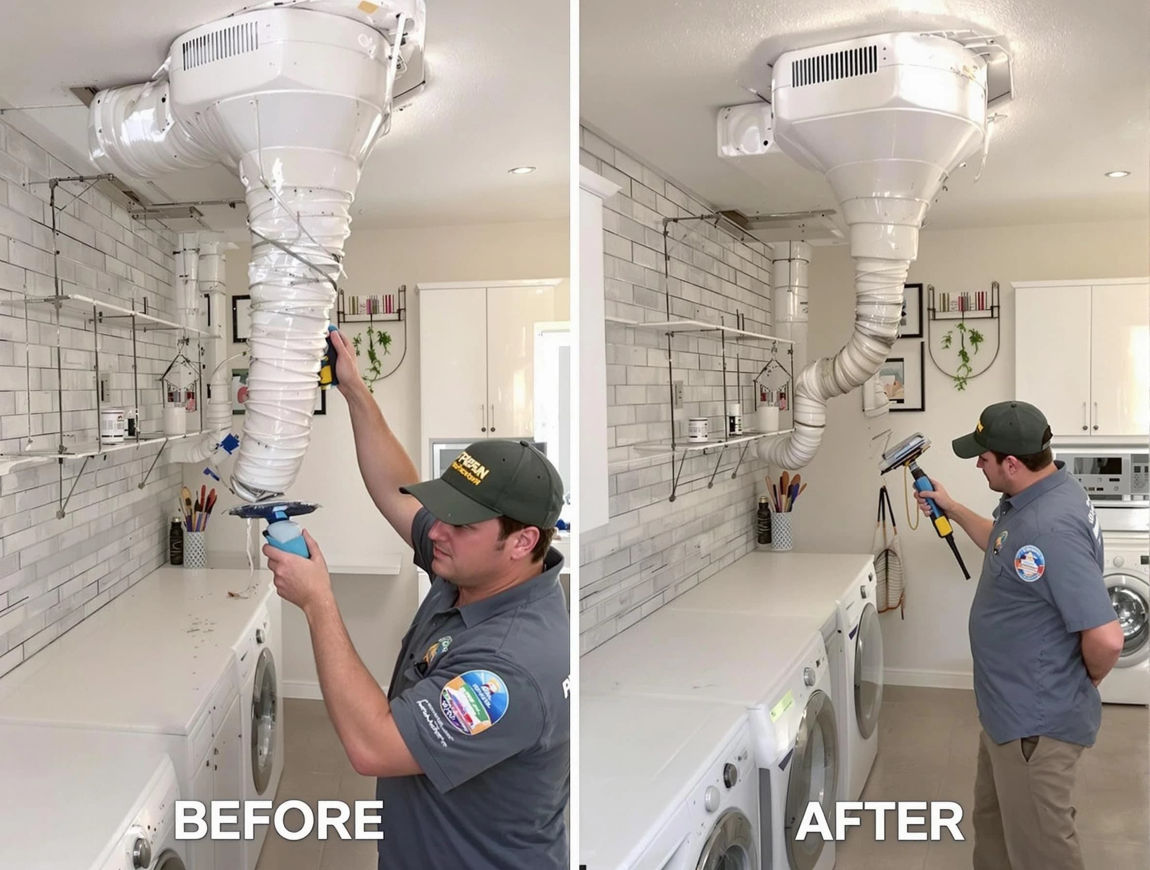 Professional dryer exhaust vent cleaning by Ohio Dryer Vent Cleaning in Ohio