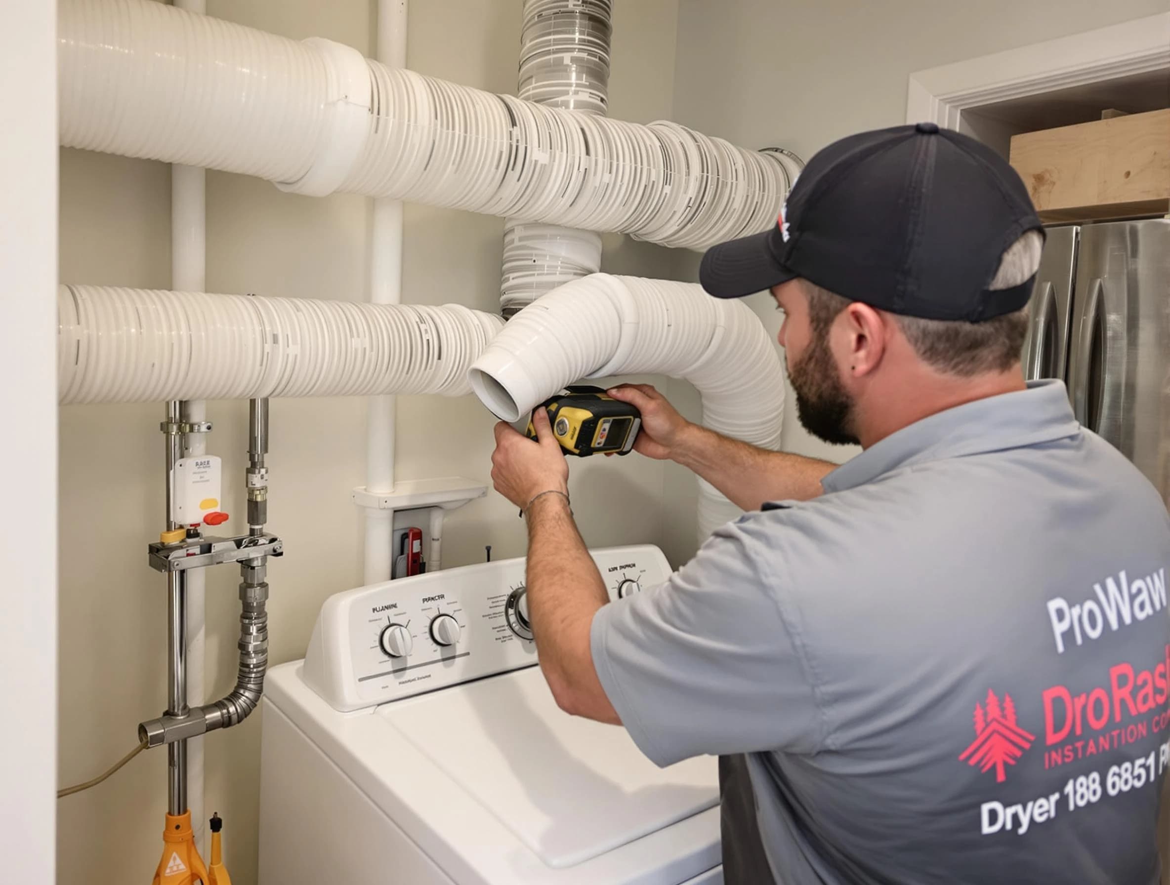 Professional dryer vent hose installation by Ohio Dryer Vent Cleaning in Ohio