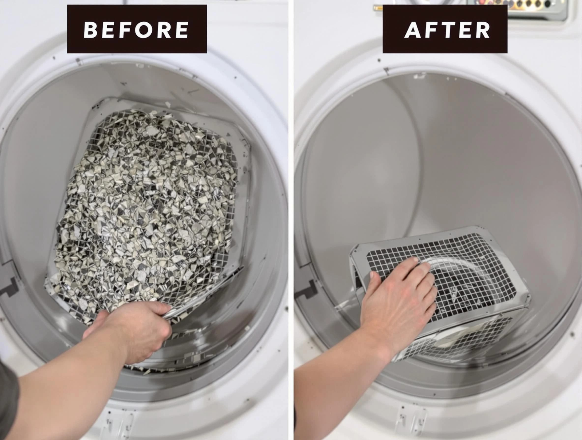 Professional lint trap cleaning by Ohio Dryer Vent Cleaning in Ohio
