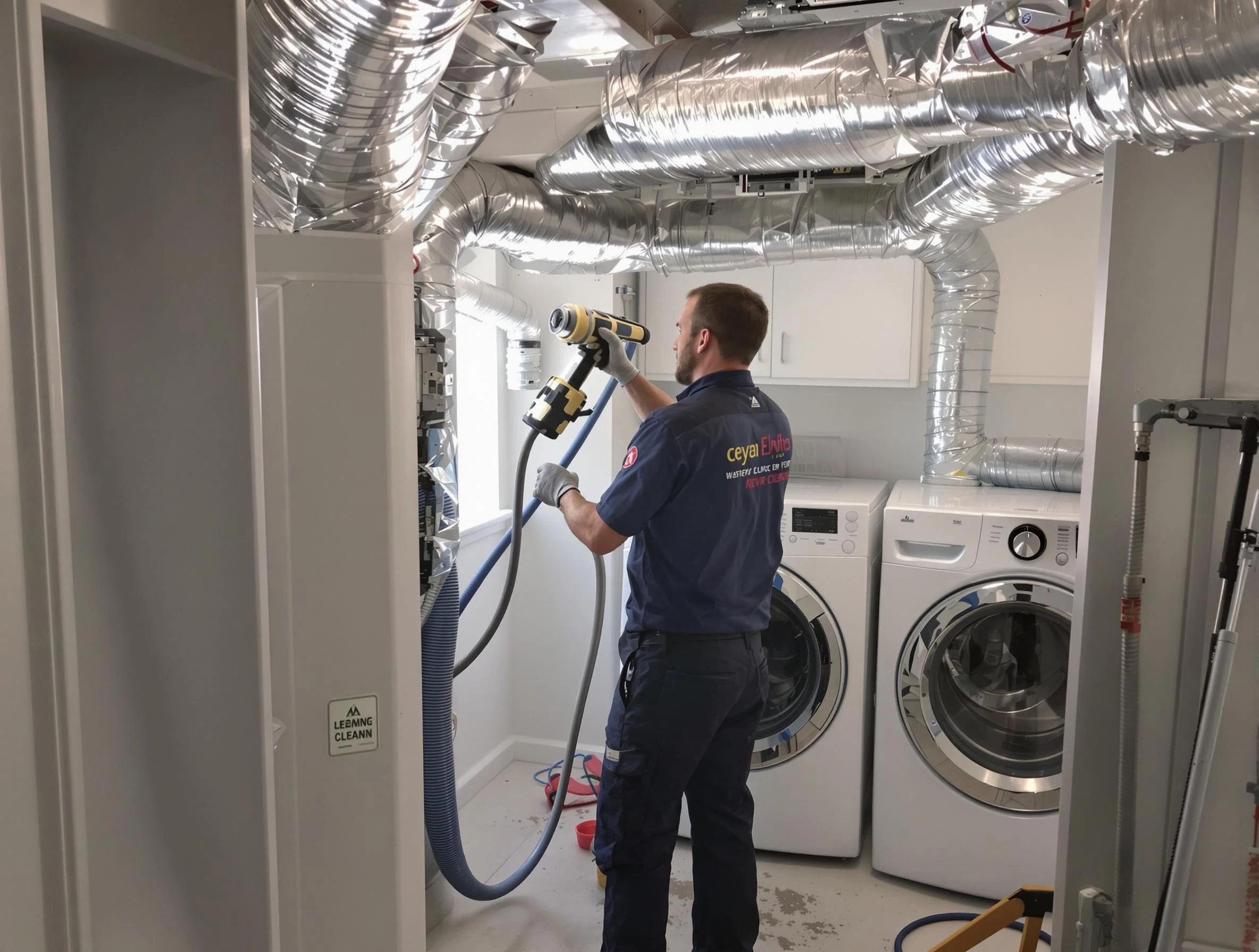 Ohio Dryer Vent Cleaning specialist using advanced equipment for thorough duct cleaning in Ohio