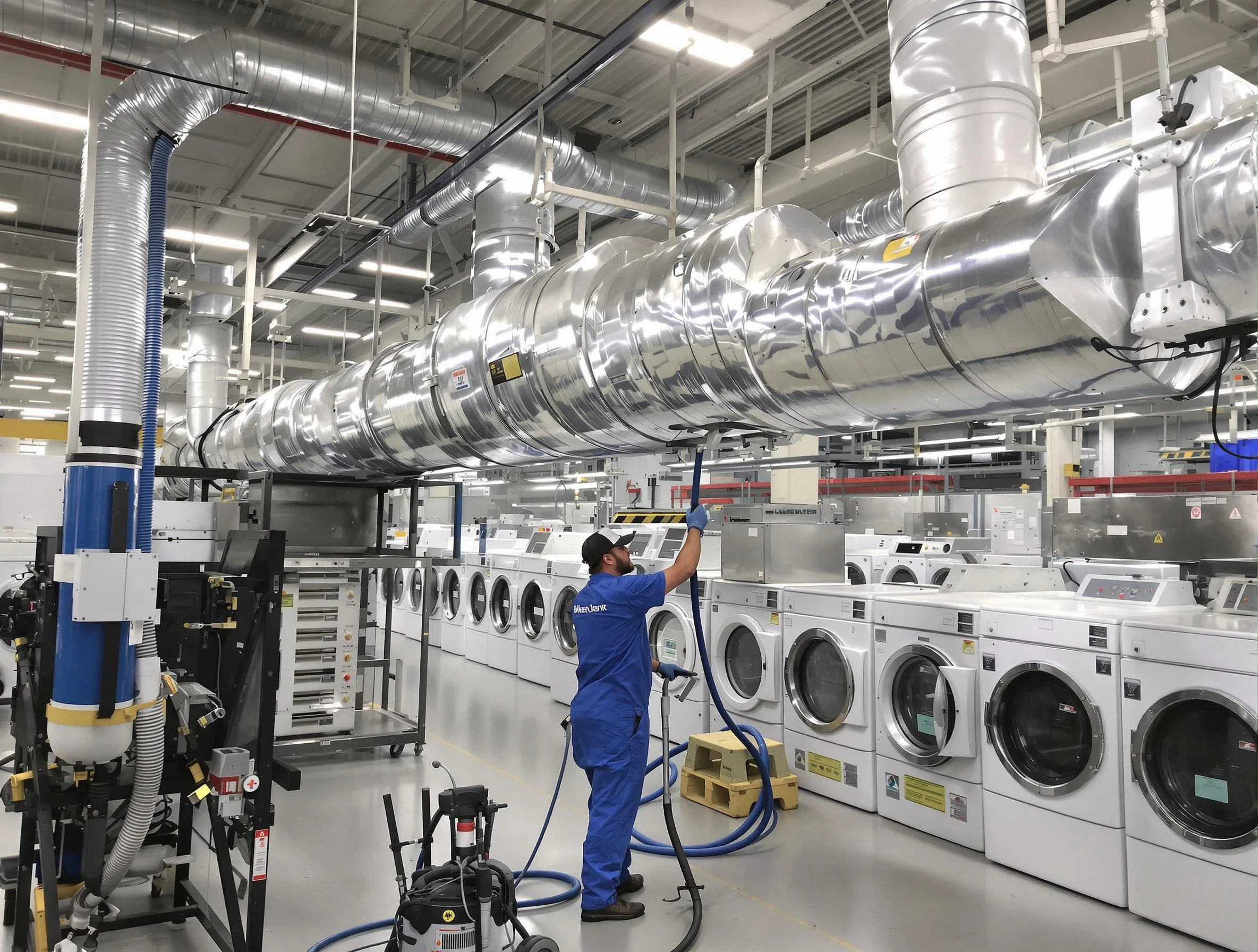 Ohio Dryer Vent Cleaning team performing heavy-duty industrial dryer vent cleaning in Ohio